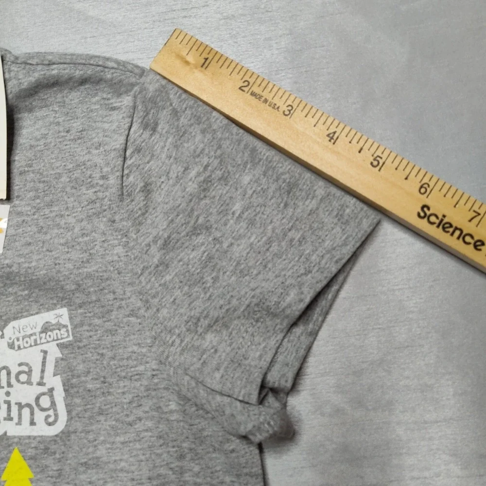 NINTENDO Animal Crossing Girls XL‎ (14-16) Graphic S/S Heather Gray T-Shirt NEW
